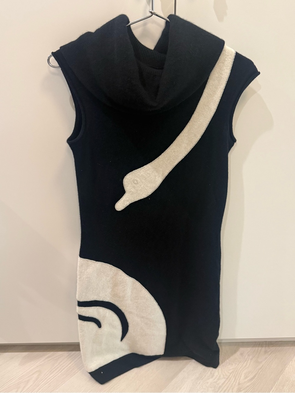 vintage Escada black mohair knit sweater dress  very rare size36 made in Italy
